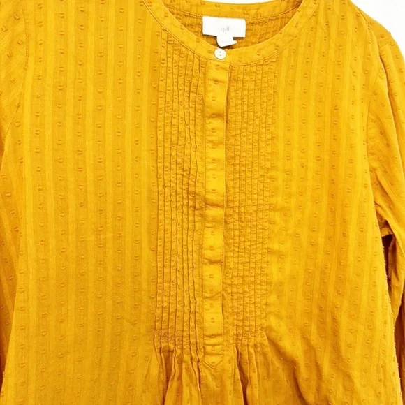 J. Jill Pleated Swiss Dot Cotton Top (PM) - Picture 3 of 10